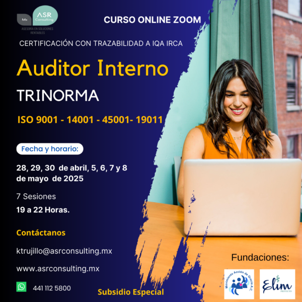 RESERVACIÓN - CURSO AUDITOR INTERNO TRINORMA