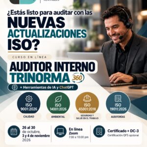Inscripción - Auditor Interno Sistemas Integrados de Gestión: Calidad, Medio Ambiente y Seguridad y Salud en el Trabajo